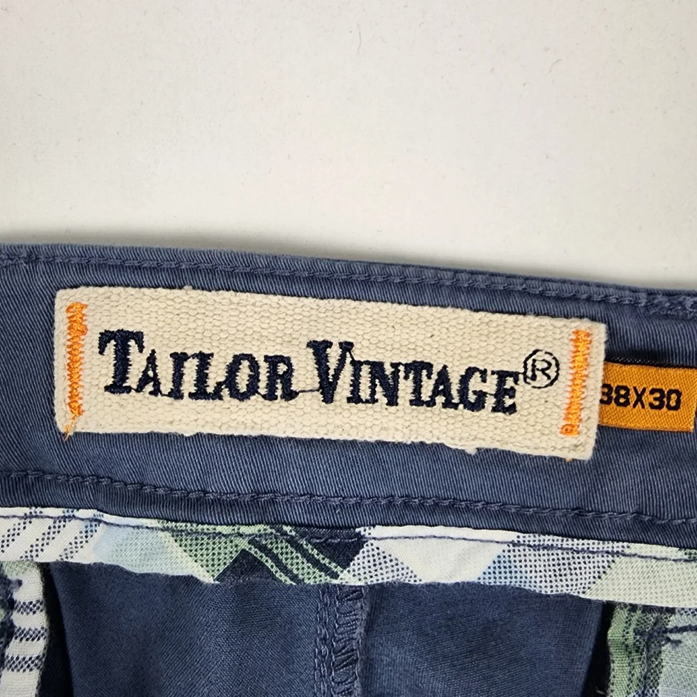 Tailor Vintage Pants Mens 38x30 Connecticut Originals Classic Vintage Indigo NWT - Picture 4 of 13
